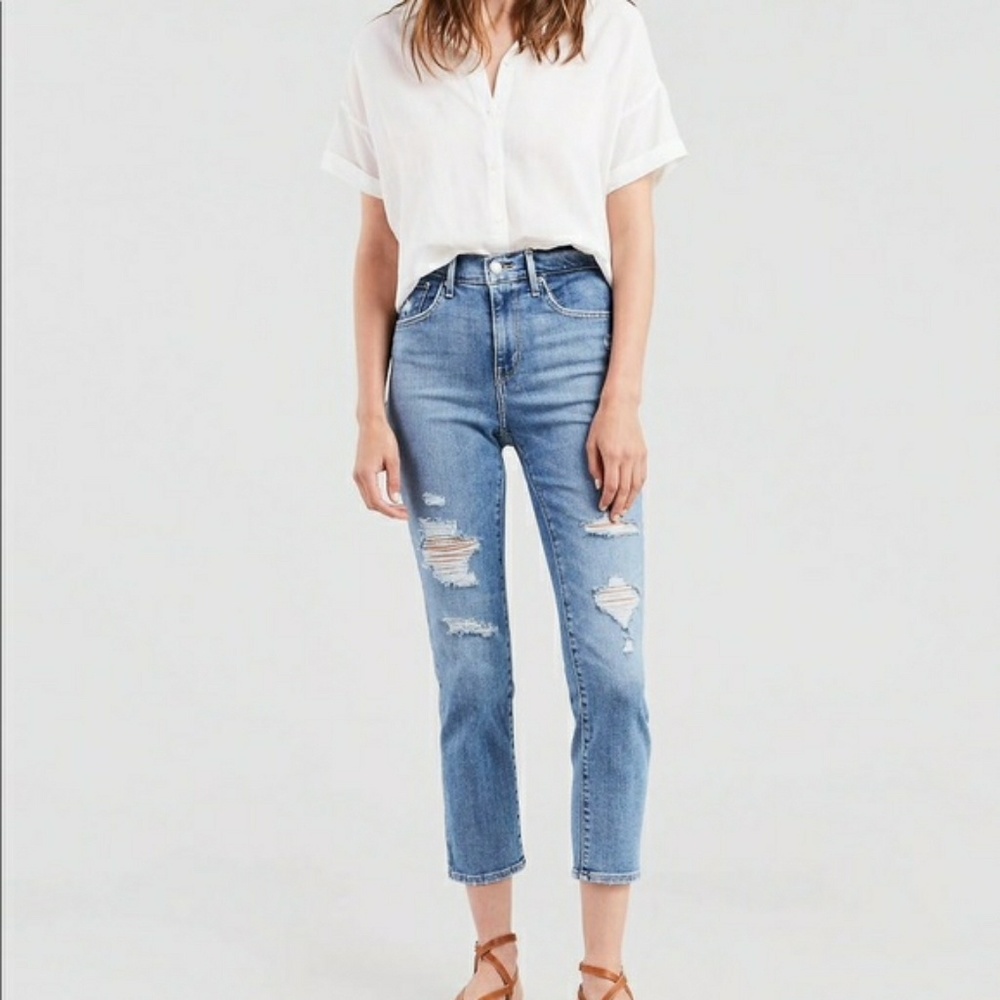 NWOT Levi's 724 High Rise Straight Crop Jeans